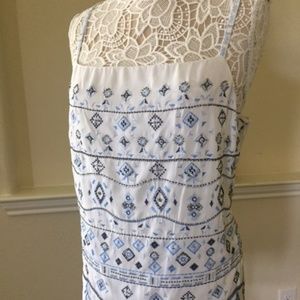 WHBM Embellished and Embroidered Cami - Sz XL